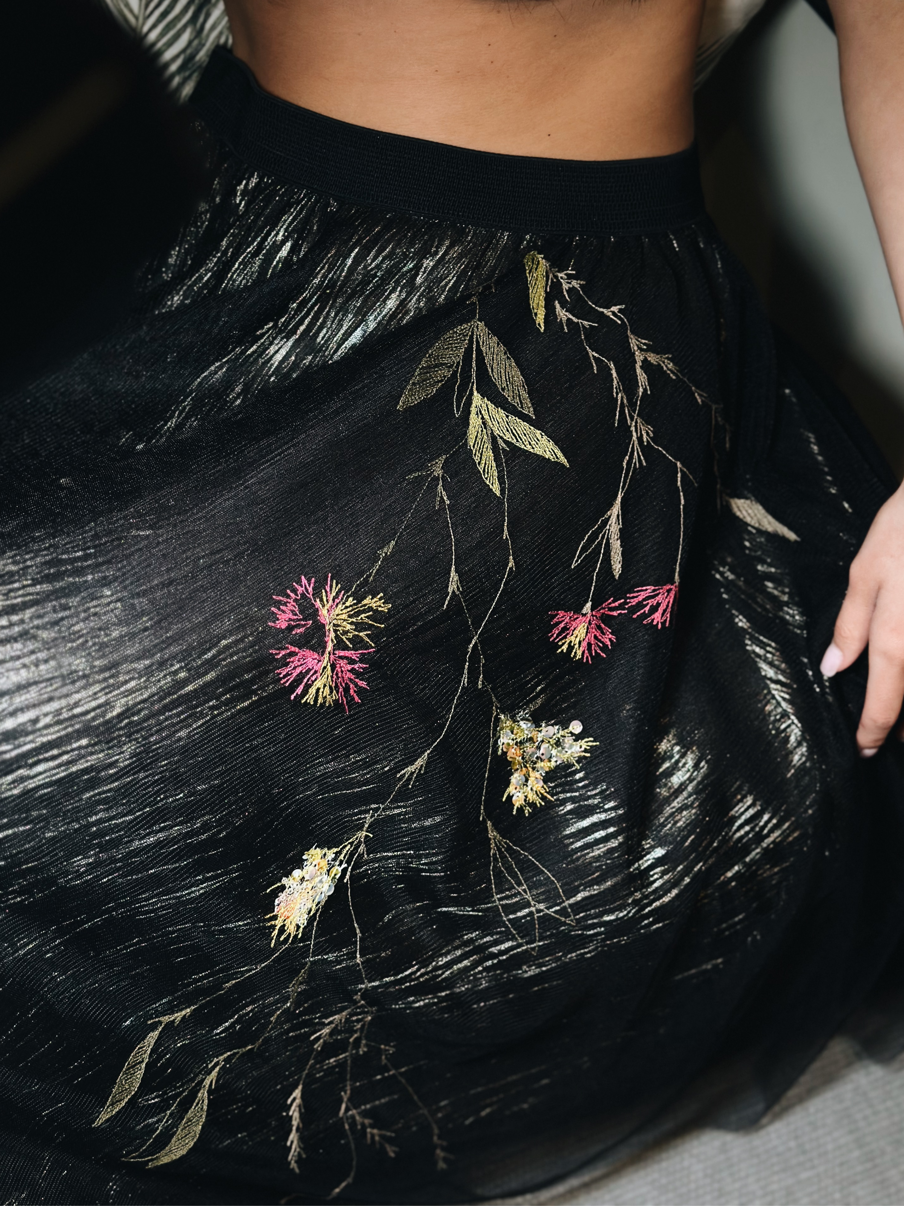 RAVIT EMB TULLE SKIRT