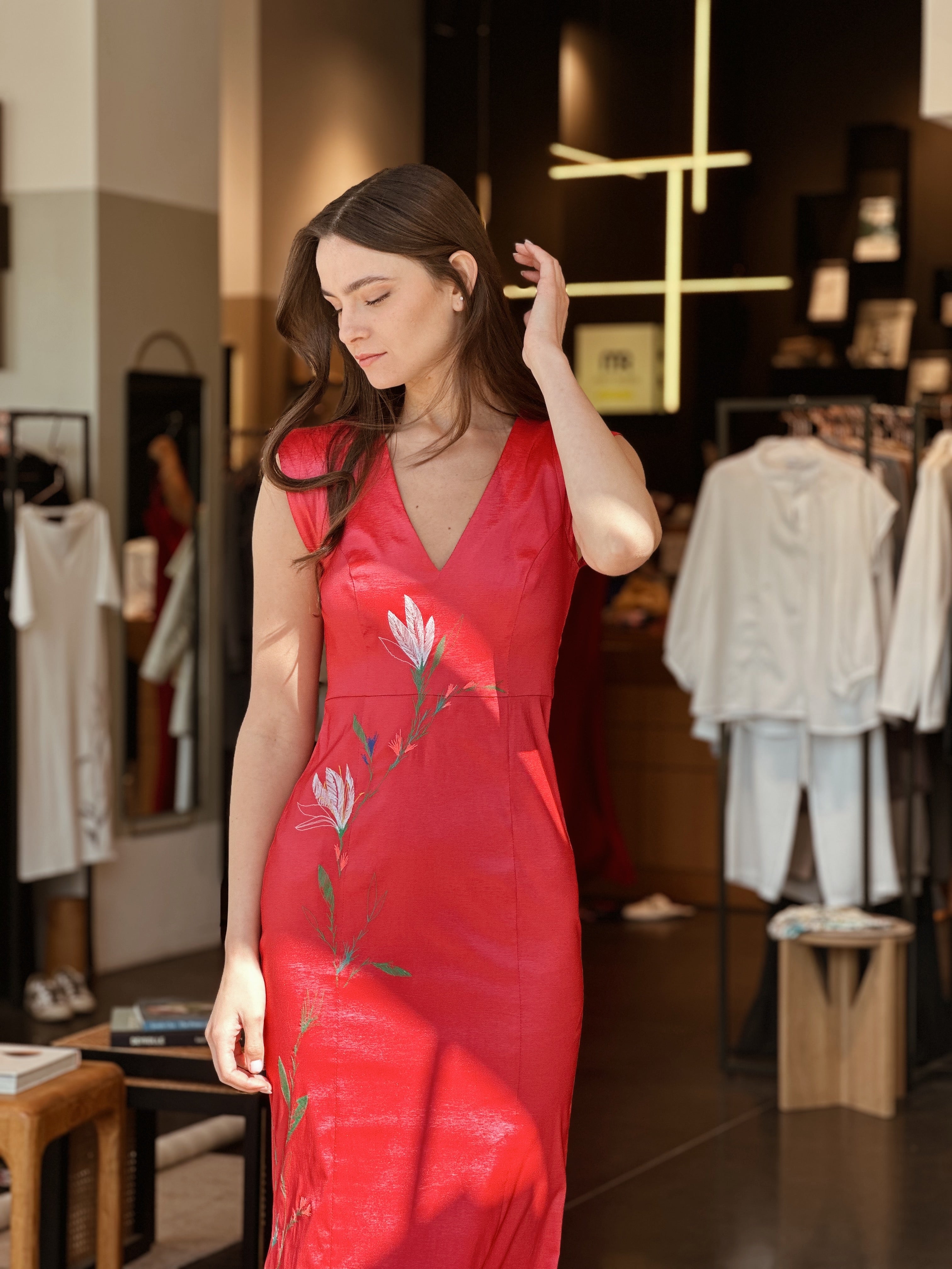 DAKOTA EMB LONG DRESS