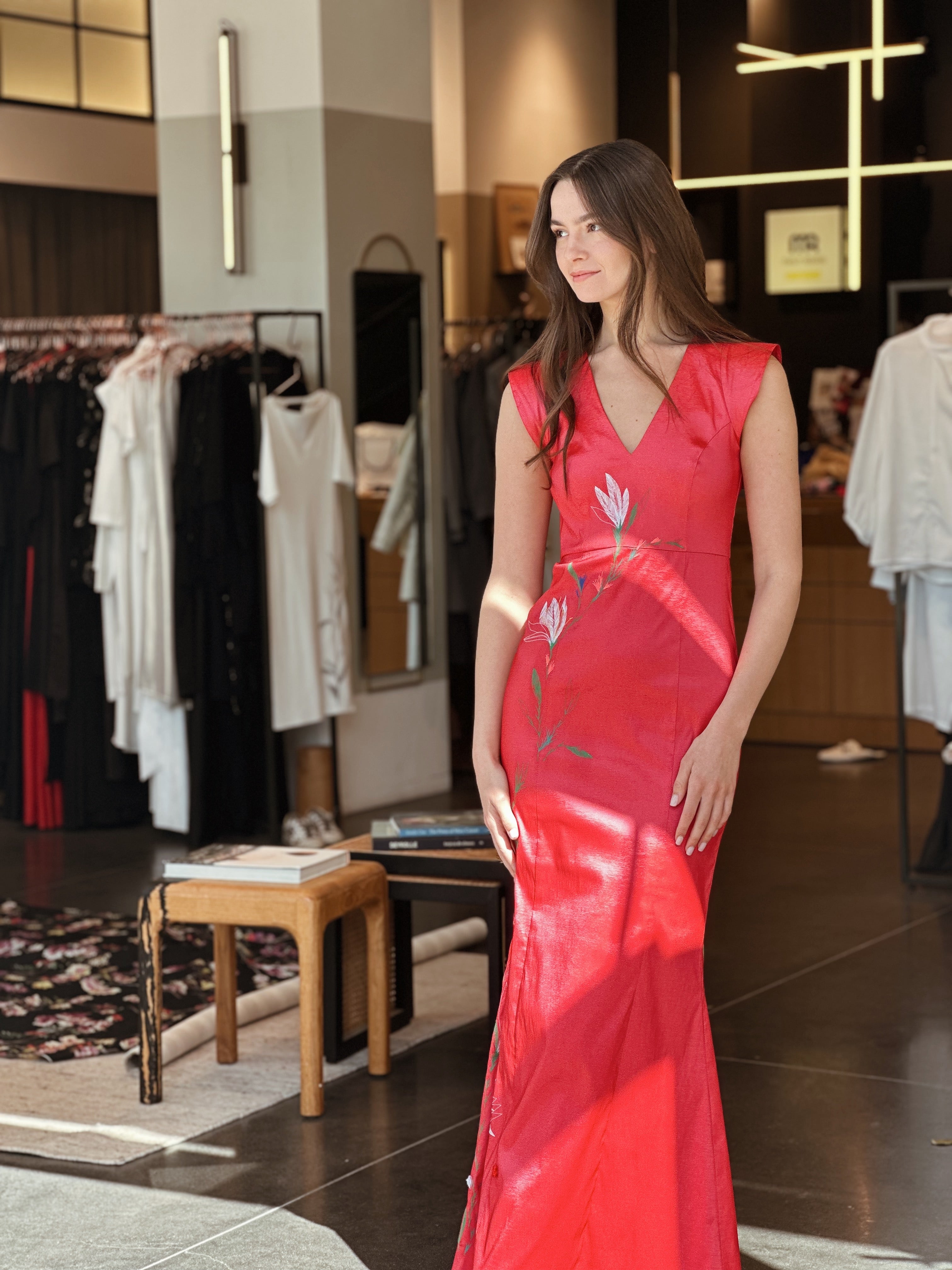 DAKOTA EMB LONG DRESS