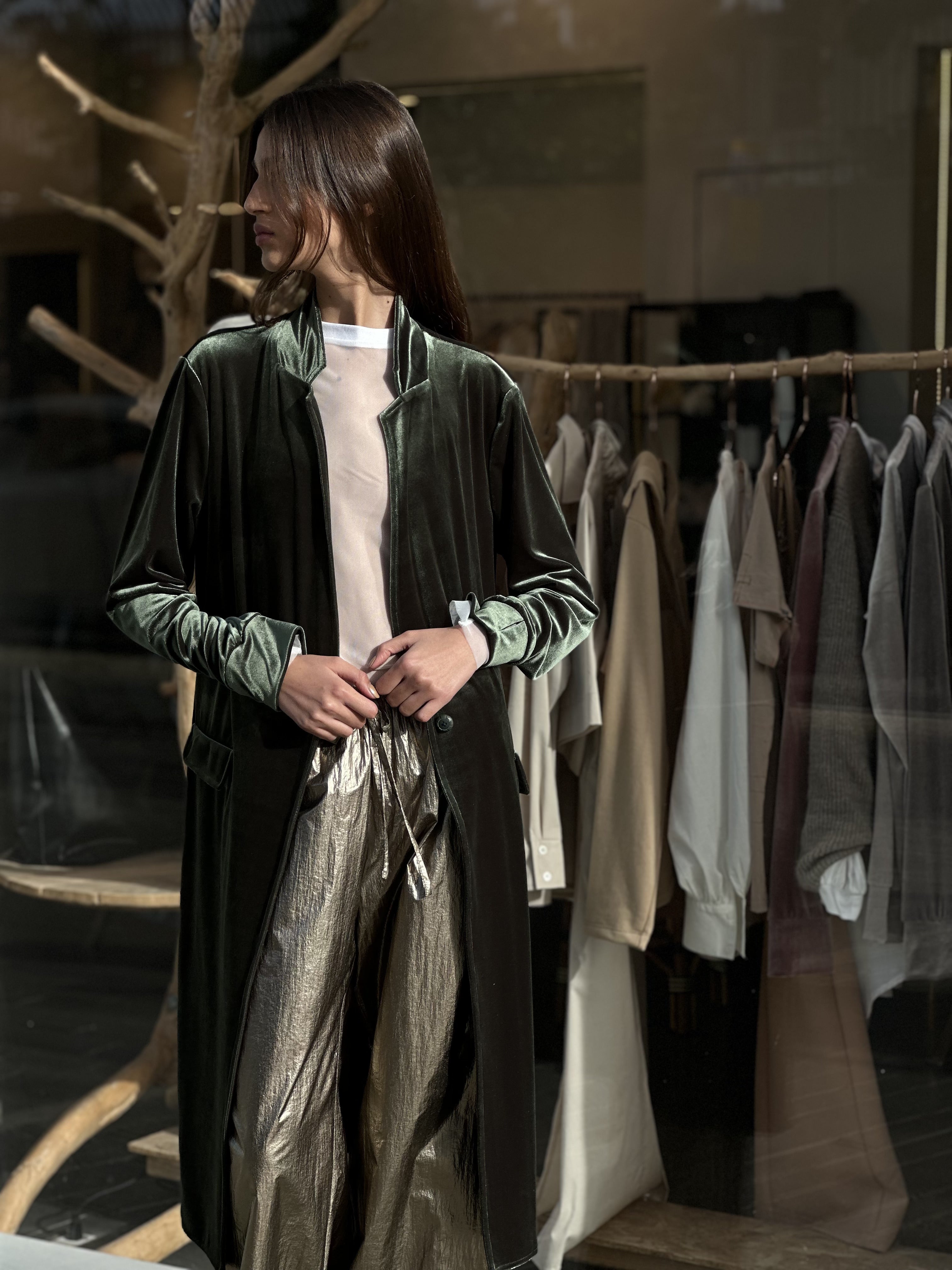 MCKENZIE LONG VELVET JACKET