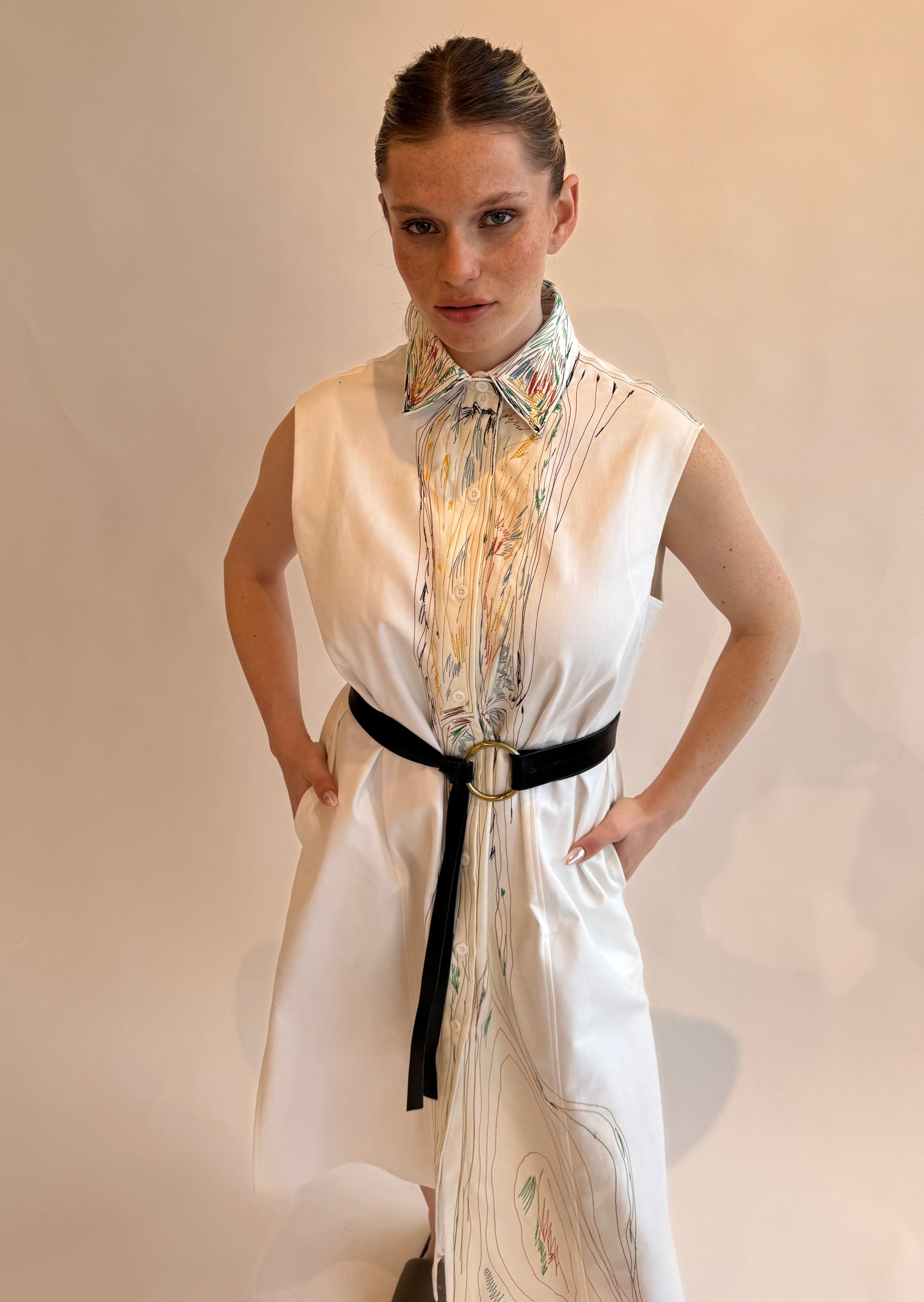 BETH SL EMB DRESS