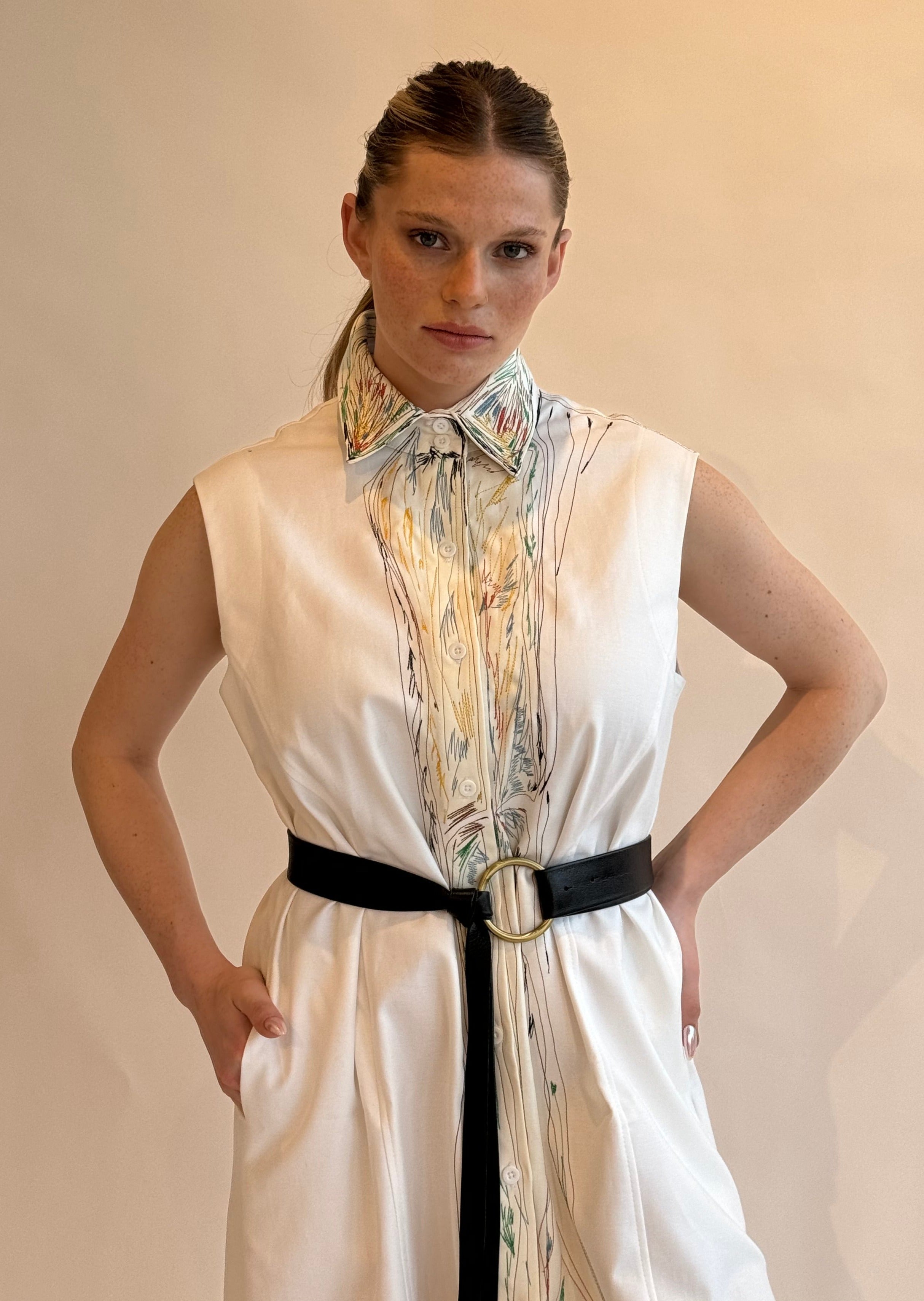 BETH SL EMB DRESS
