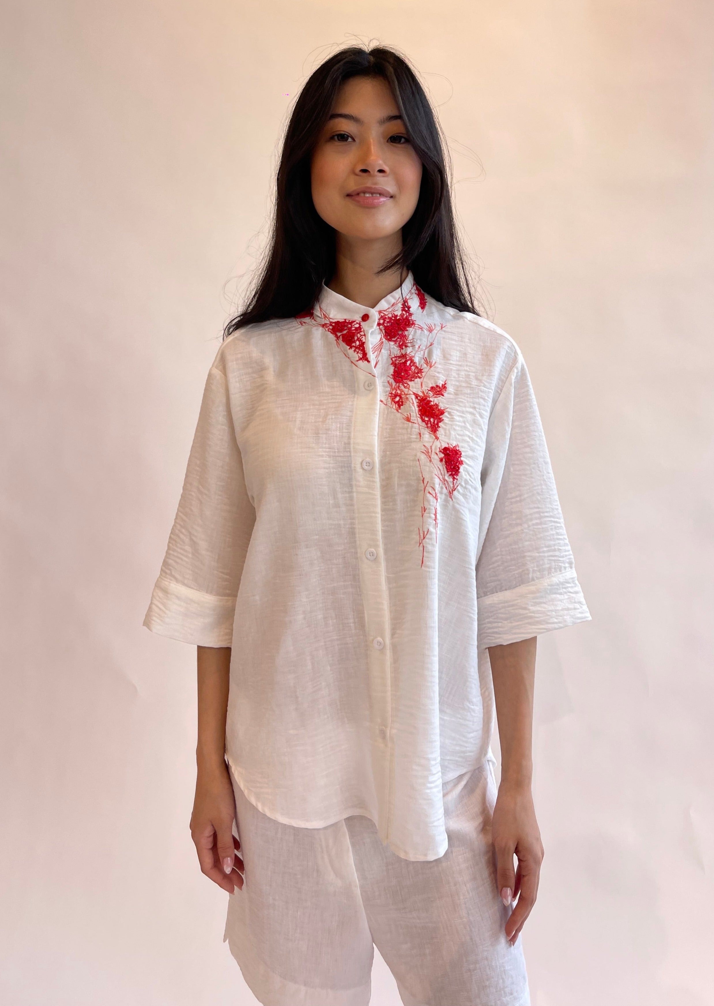 EVA S CHI EMB SHIRT