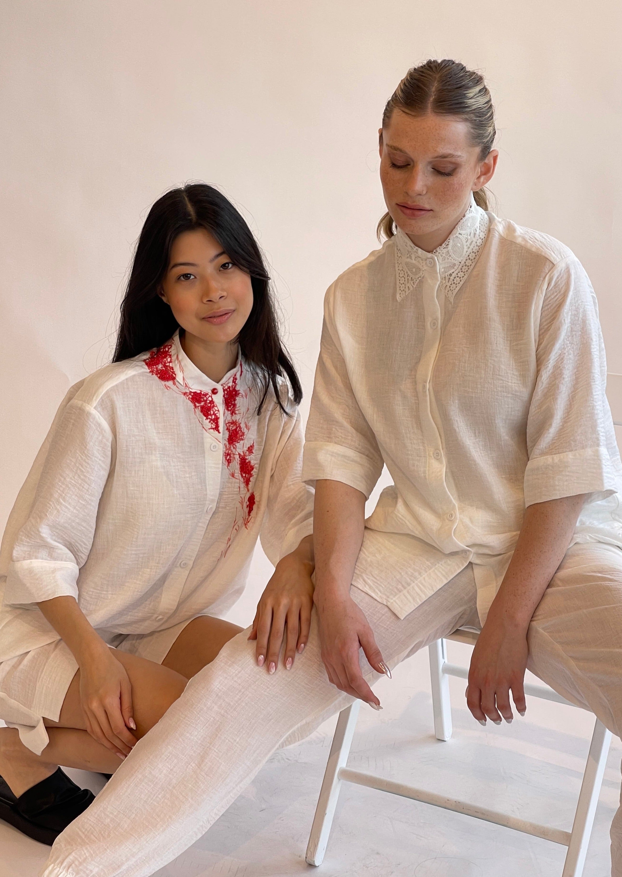EVA S CHI EMB SHIRT